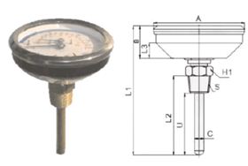 軸向型水高計的結(jié)構(gòu)圖