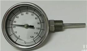 雙金屬溫度計(jì)右接口安裝